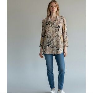 Blue Diamond Button Down Shirt Size 18W